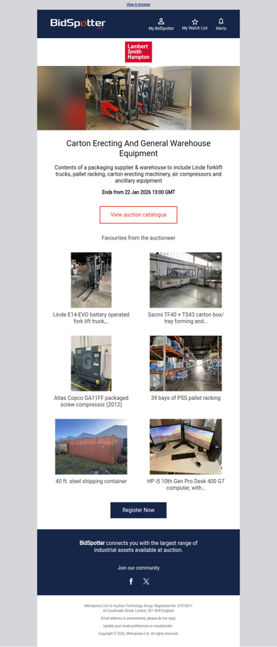 Carton Erecting and General Warehouse Equipment