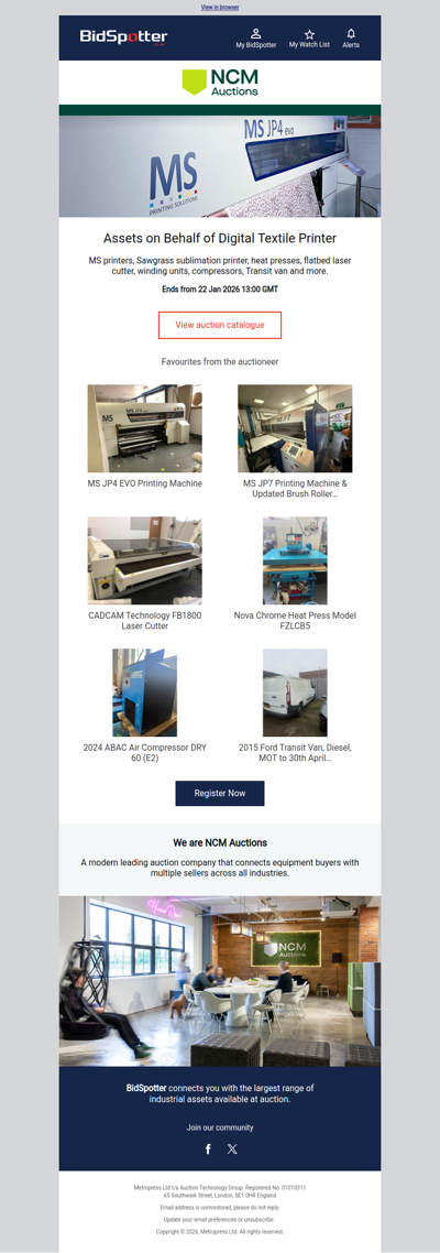 Assets on Behalf of Digital Textile Printer