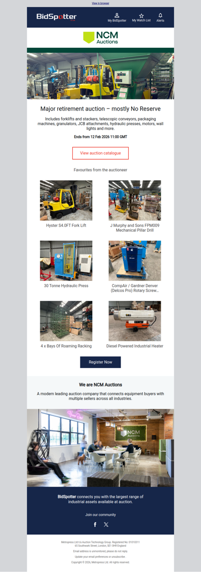 Major Retirement Auction | Mostly No Reserve