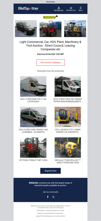 Commercial Vehicles, Plant & Machinery