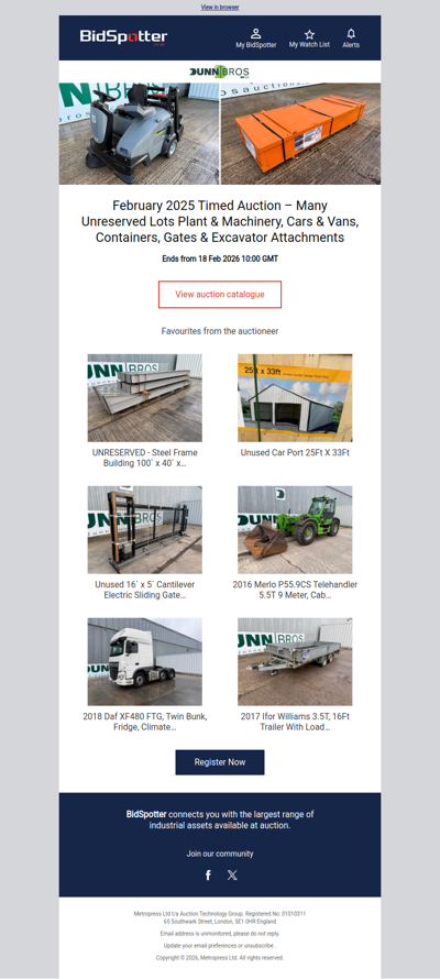 Plant & Machinery, Cars & Vans, Containers & More