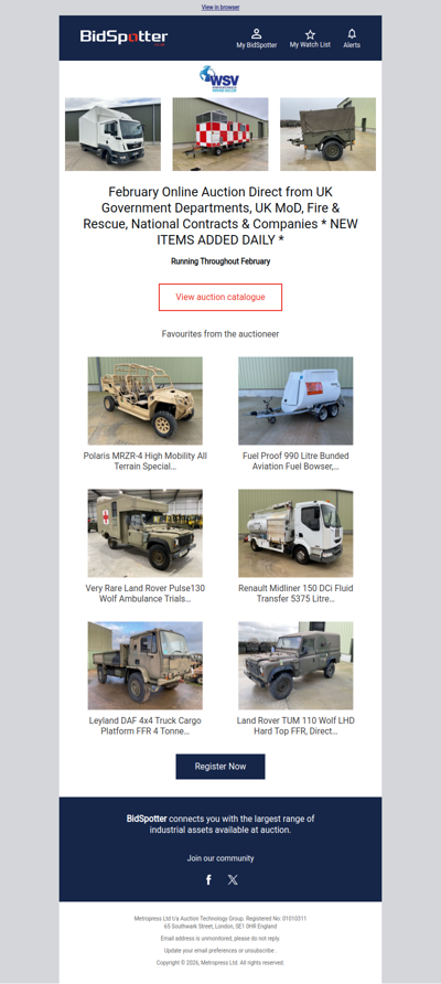 Land Rovers, Specialist Vehicles, Plant and Machinery