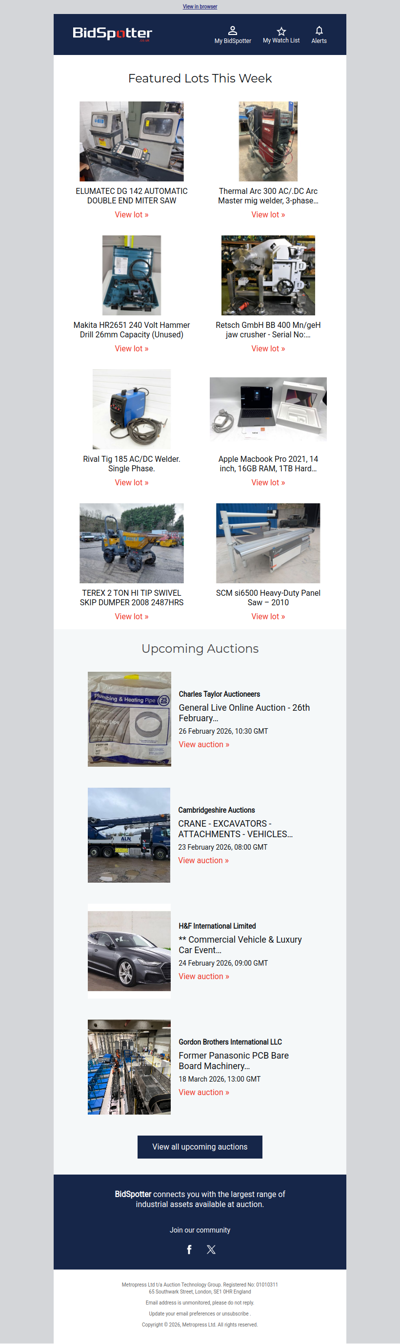 BidSpotter’s best auctions this week