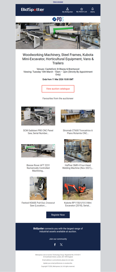 Woodworking Machinery, Steel Frames, Horticultural Equipment