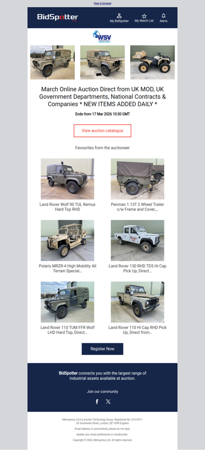 Land Rovers & Specialist Vehicles