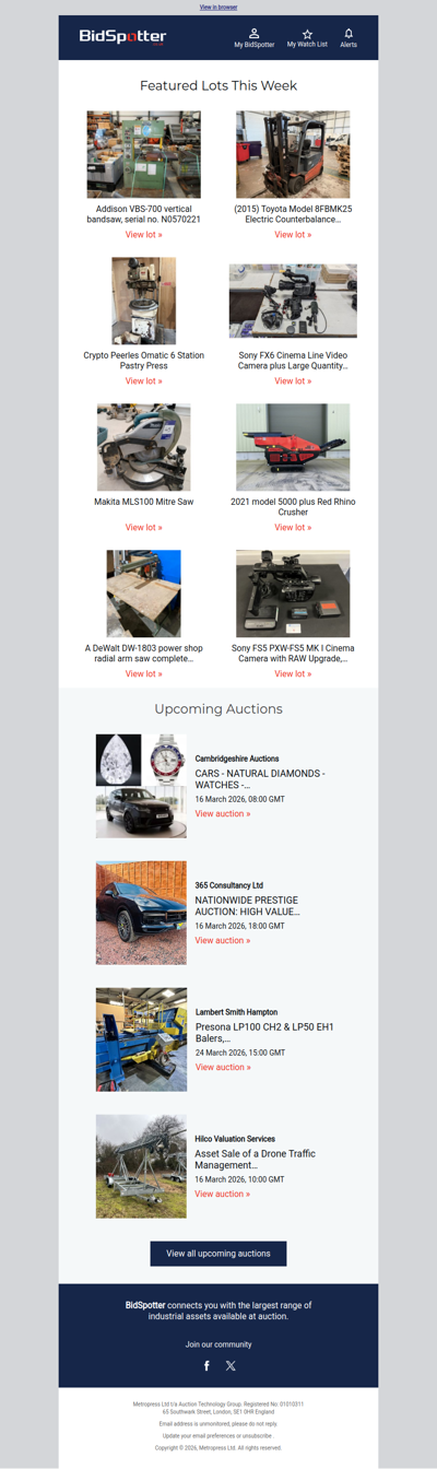 BidSpotter’s best auctions this week