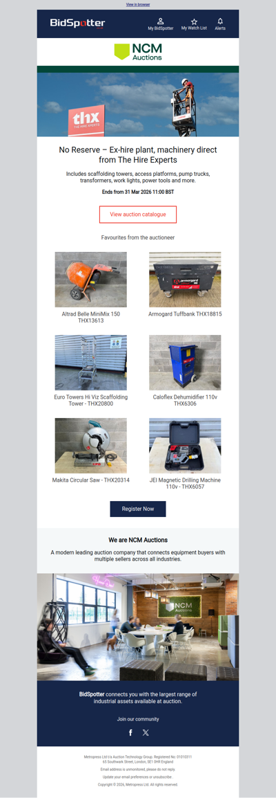 Ex-Hire Plant, Machinery Direct From the Hire Experts