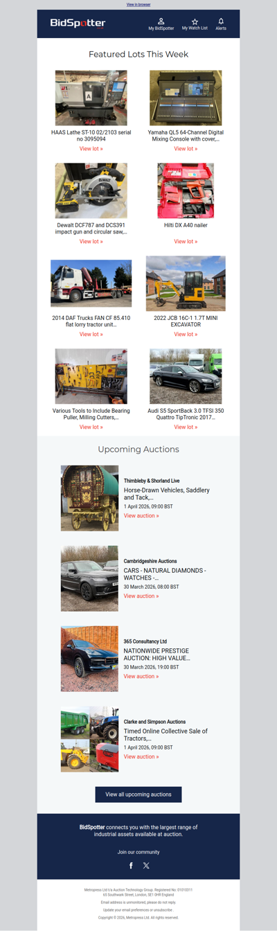 Last chance to bid in these auctions