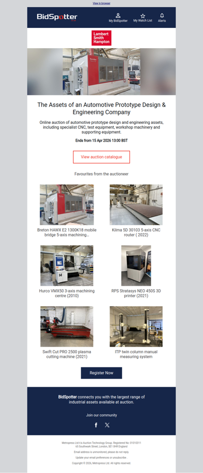 Assets of an Automotive Prototype Design & Engineering Company