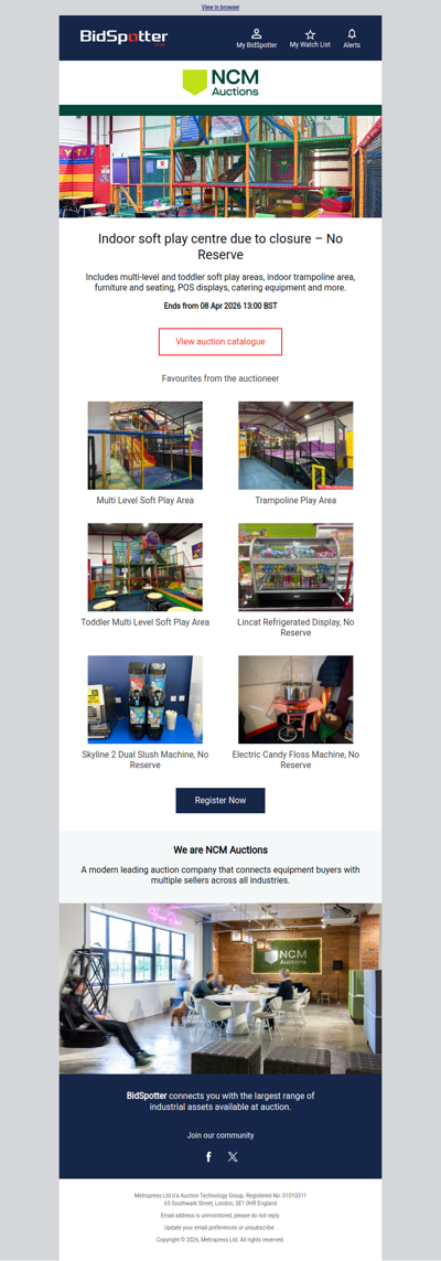 Contents of Indoor Soft Play centre