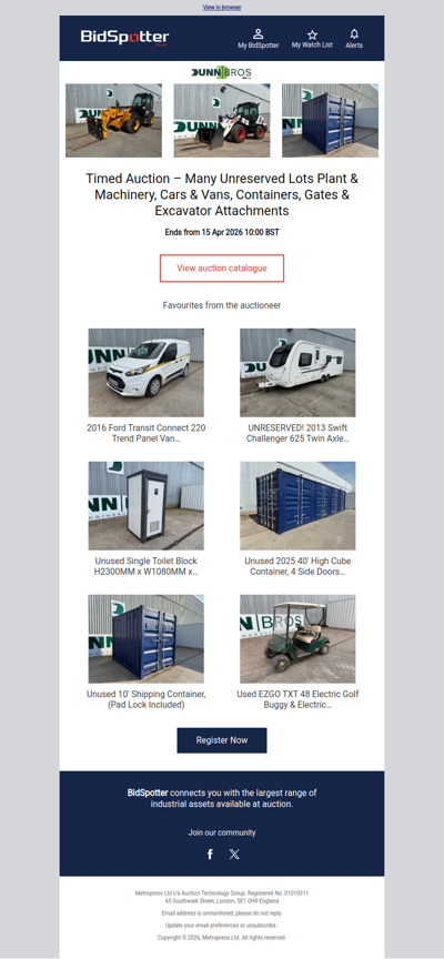 Plant & Machinery Auction