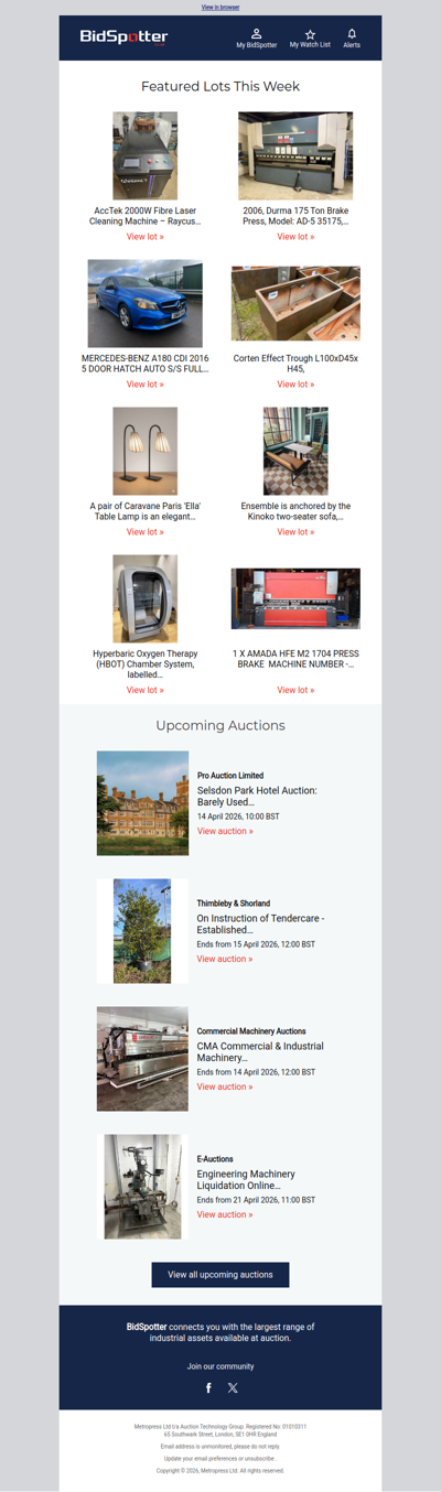 BidSpotter’s best auctions this week