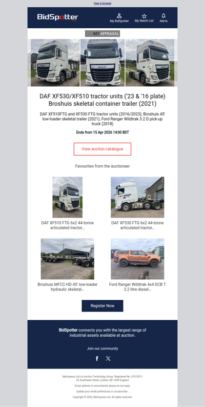 Tractor Units & Skeletal Container Trailer