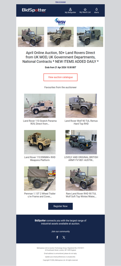 Specialist Vehicles, Forklifts, Trailers, Generators & More