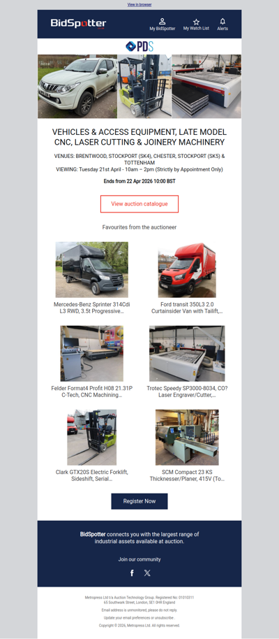 Vehicles, Laser Cutting & Joinery Machinery