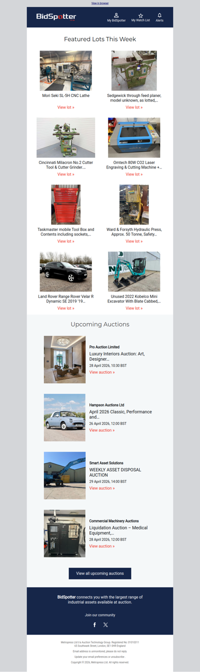 Last chance to bid in these auctions