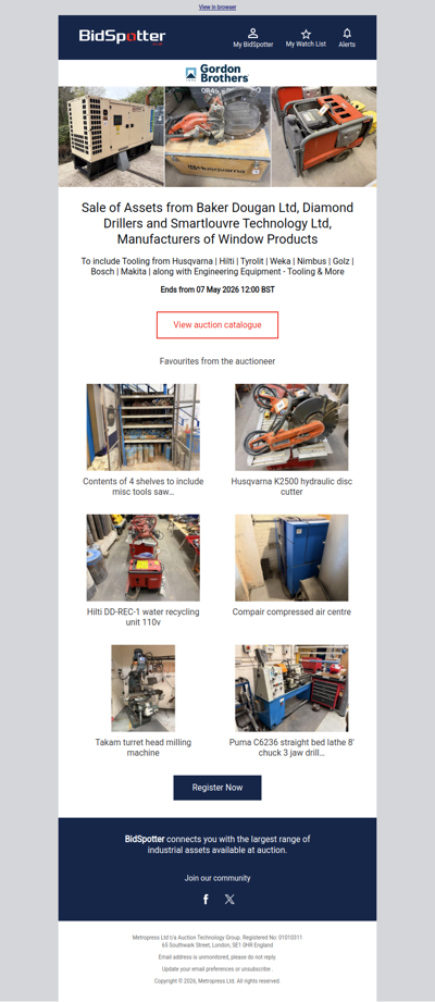 Sale of Assets from Baker Dougan Ltd