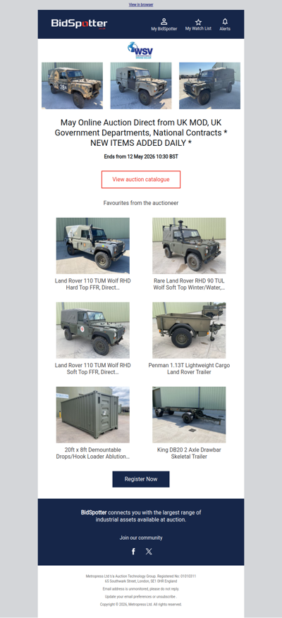 Plant and Machinery Auction