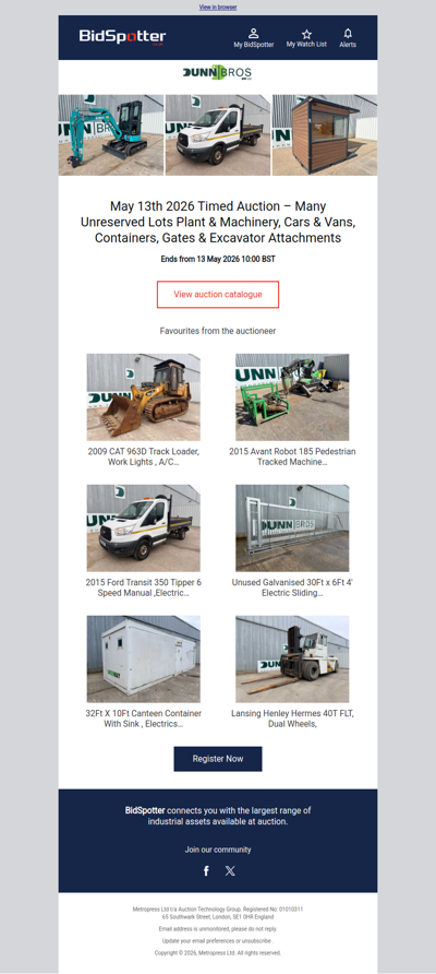 Plant & Machinery, Excavator & Vans