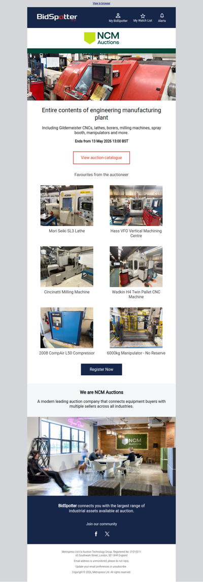 Entire Contents of Engineering Manufacturing Plant