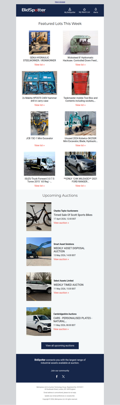 BidSpotter’s best auctions this week