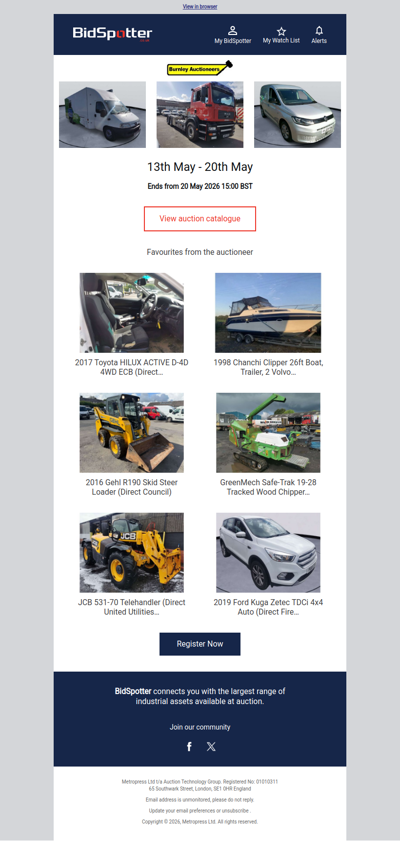 Light Commercial, Car, HGV, Plant, Machinery & Tool Auction