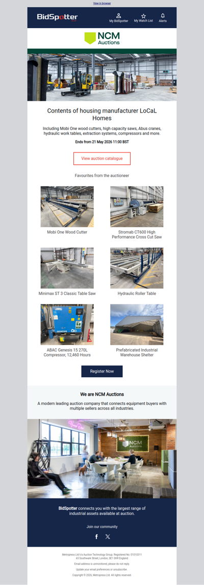 Contents of Housing Manufacturer LoCal Homes