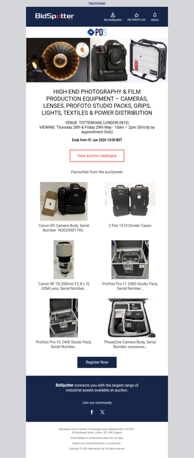 High-End Photography & Film Production Equipment