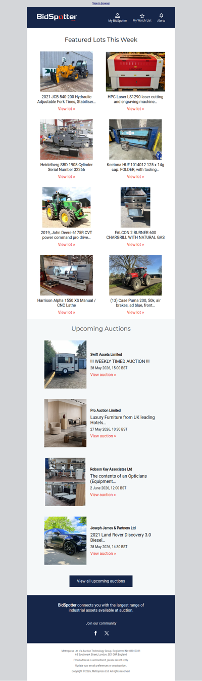 Discover the must-see auctions of the week