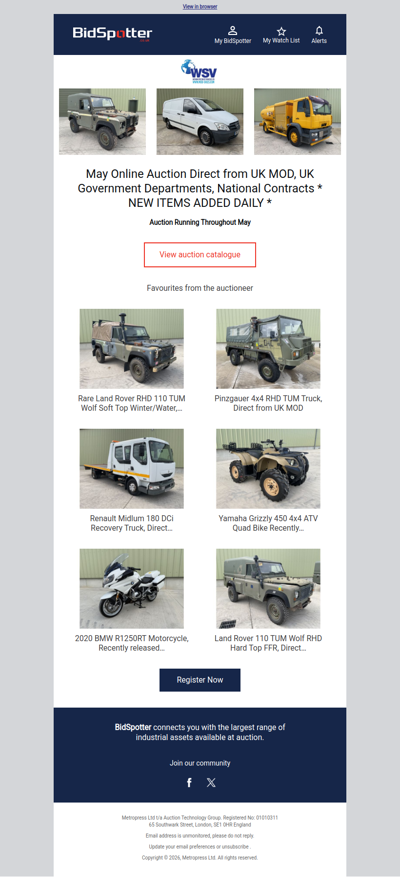 Plant & Machinery Auction