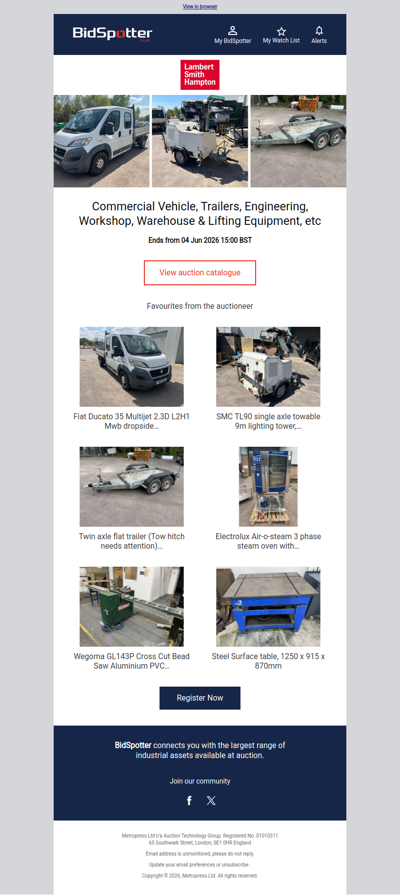 Commercial Vehicle, Workshop, Warehouse & Lifting Equipment