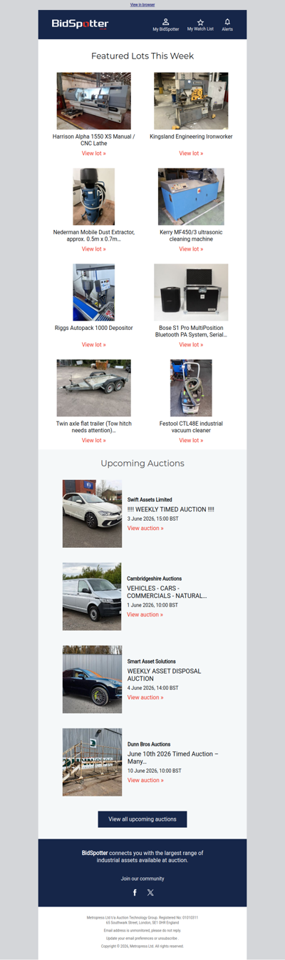 BidSpotter’s best auctions this week