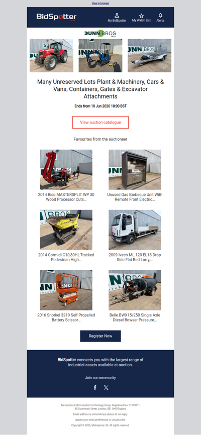 Plant & Machinery Auction