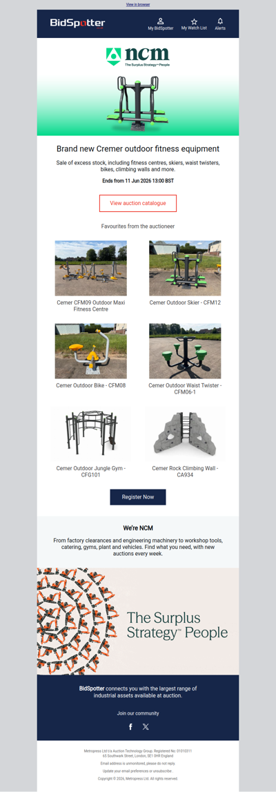 Brand new Cremer outdoor fitness equipment
