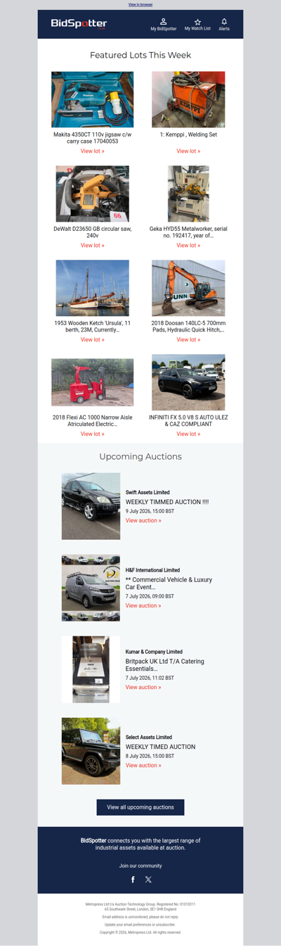 Last chance to bid in these auctions