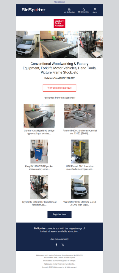 Conventional Woodworking & Factory Equipment