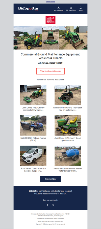 Commercial Ground Maintenance Equipment, Vehicles & Trailers