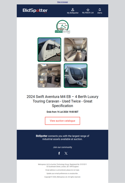 2024 Swift Aventura M4 EB Luxury Caravan