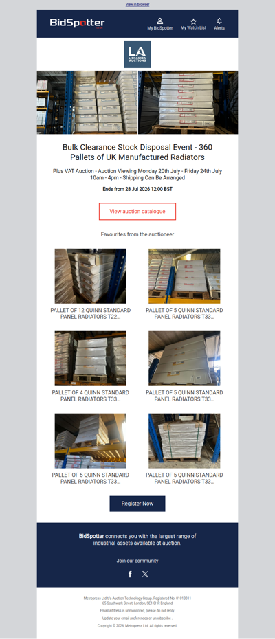 Bulk Clearance Stock Disposal Event