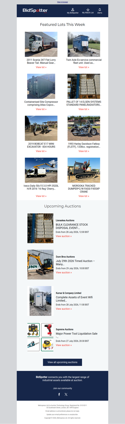 BidSpotter’s best auctions this week