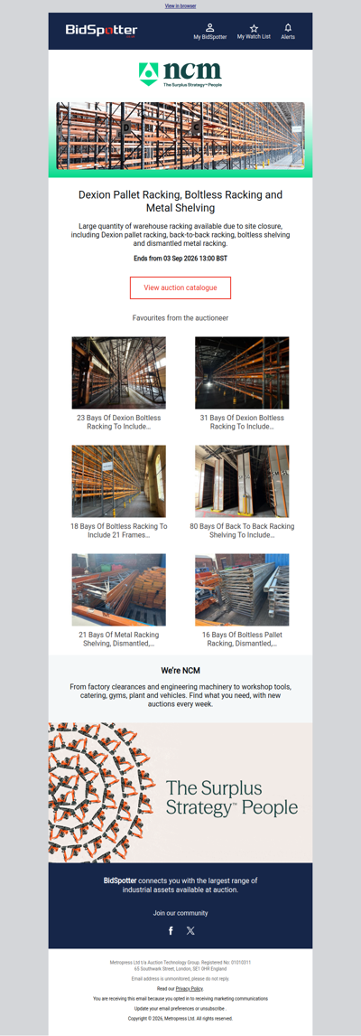 Dexion pallet racking, shelving and more