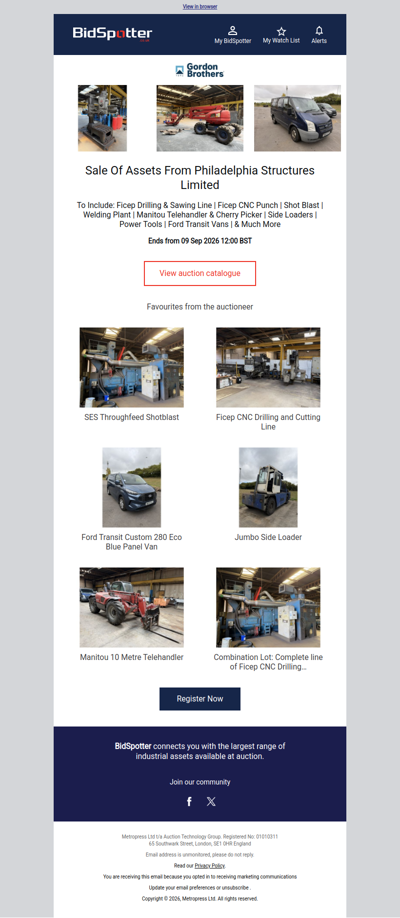 Sale of Assets from Philadelphia Structures Limited