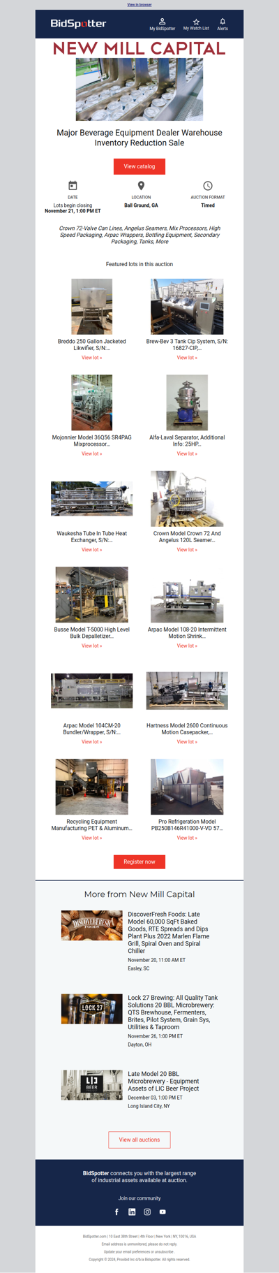 Ends Thurs - Bev Equipment Inventory Reduction Sale