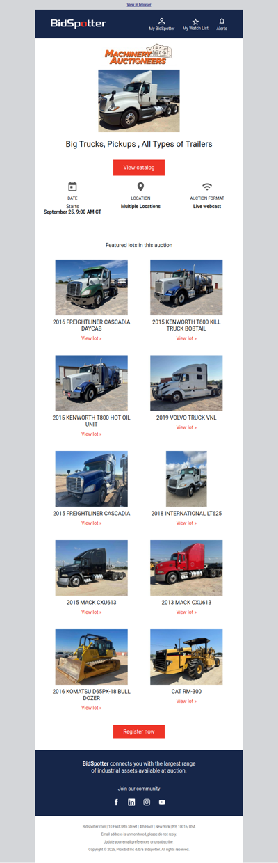 Big Trucks, Pickups , All Types of Trailers | September 25
