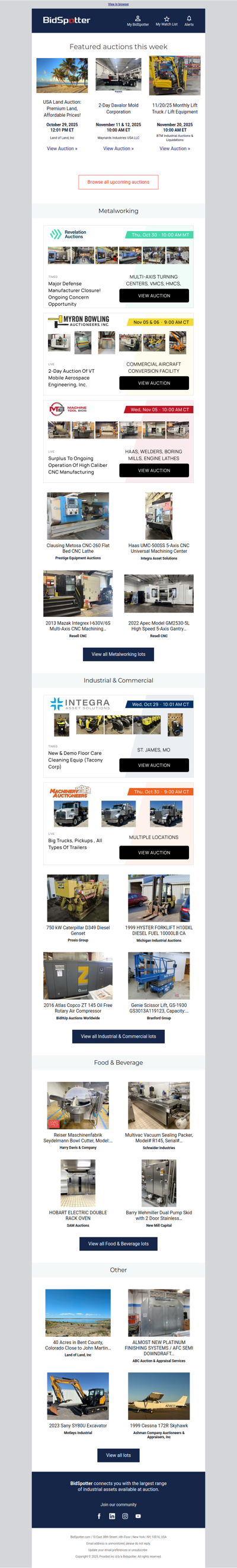 Upcoming BidSpotter Auctions - Don't Miss Out