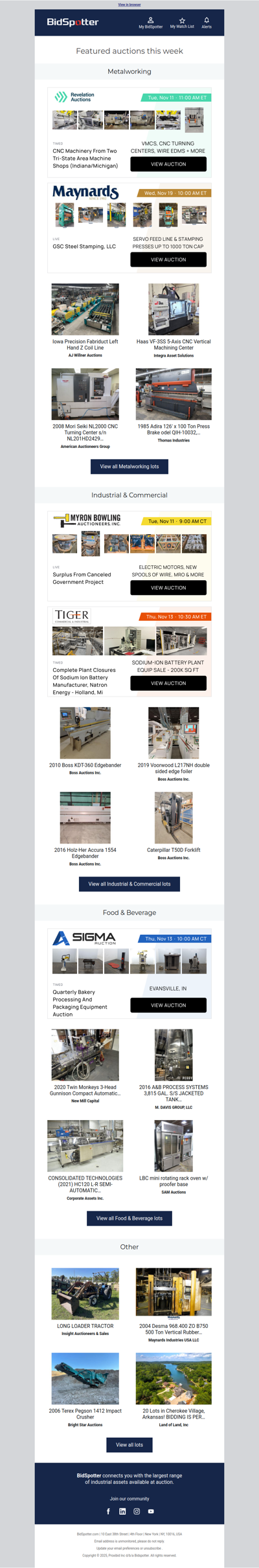 Upcoming BidSpotter Auctions - Don't Miss Out