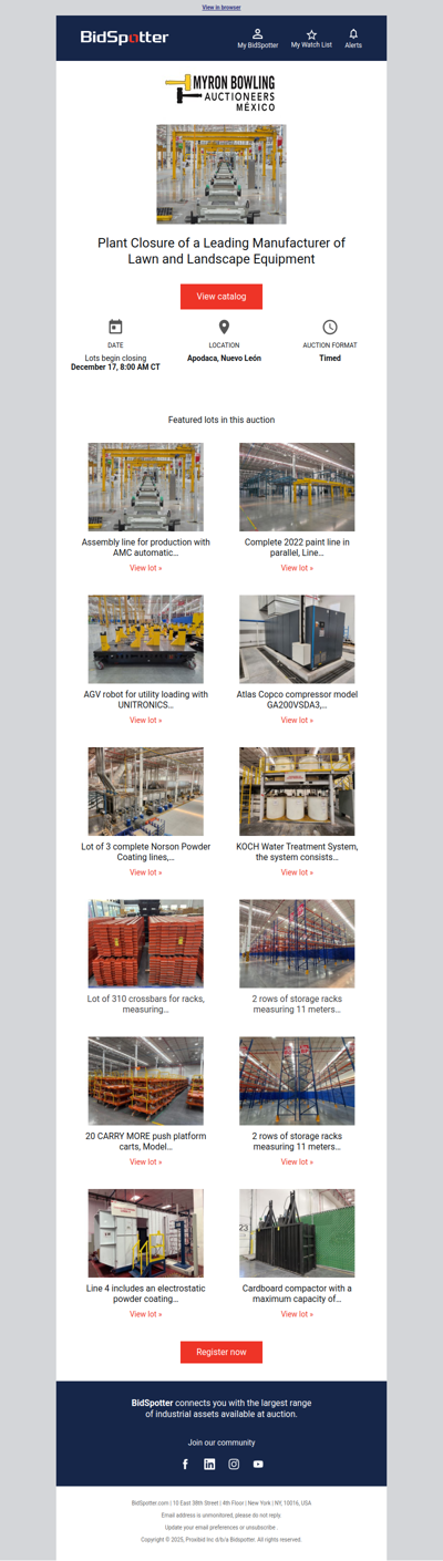 Plant Closure of a Leading Manufacturer of Lawn and Landscape Equipment