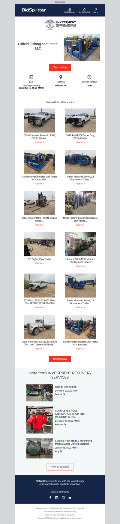 Oilfield Fishing and Rental LLC | December 16