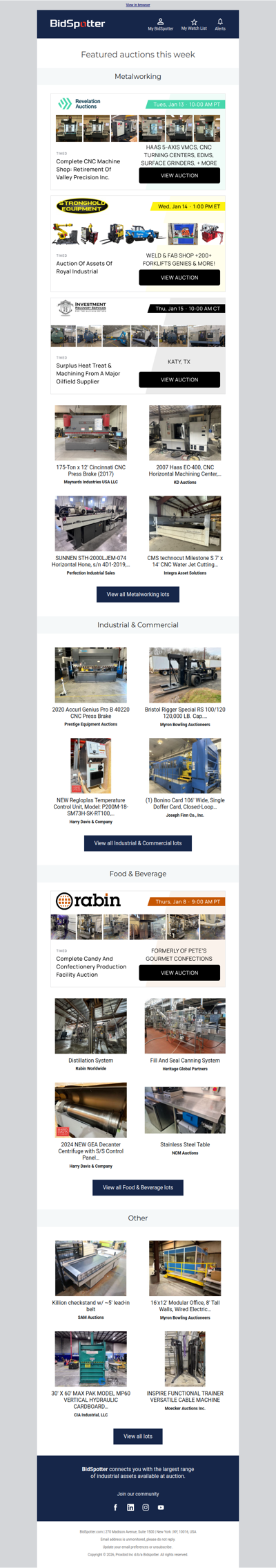 Upcoming BidSpotter Auctions - Don't Miss Out