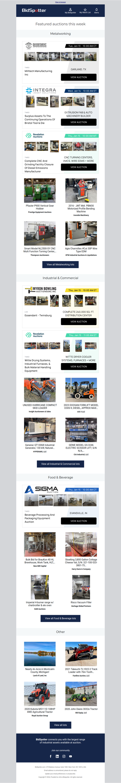 Upcoming BidSpotter Auctions - Don't Miss Out